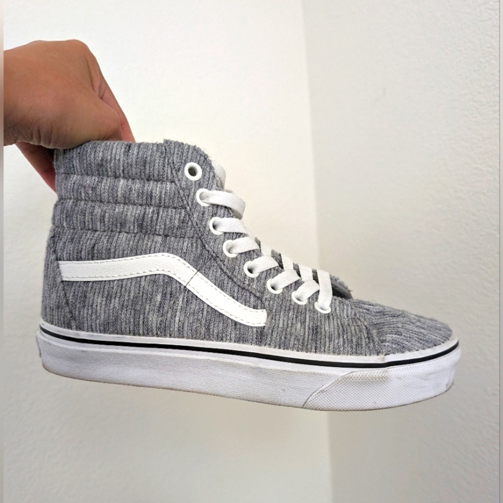 high top Vans in grey, size 6